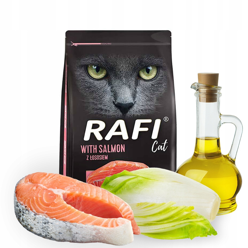 Rafi Cat Sterilised s Lososem 7kg suché krmivo