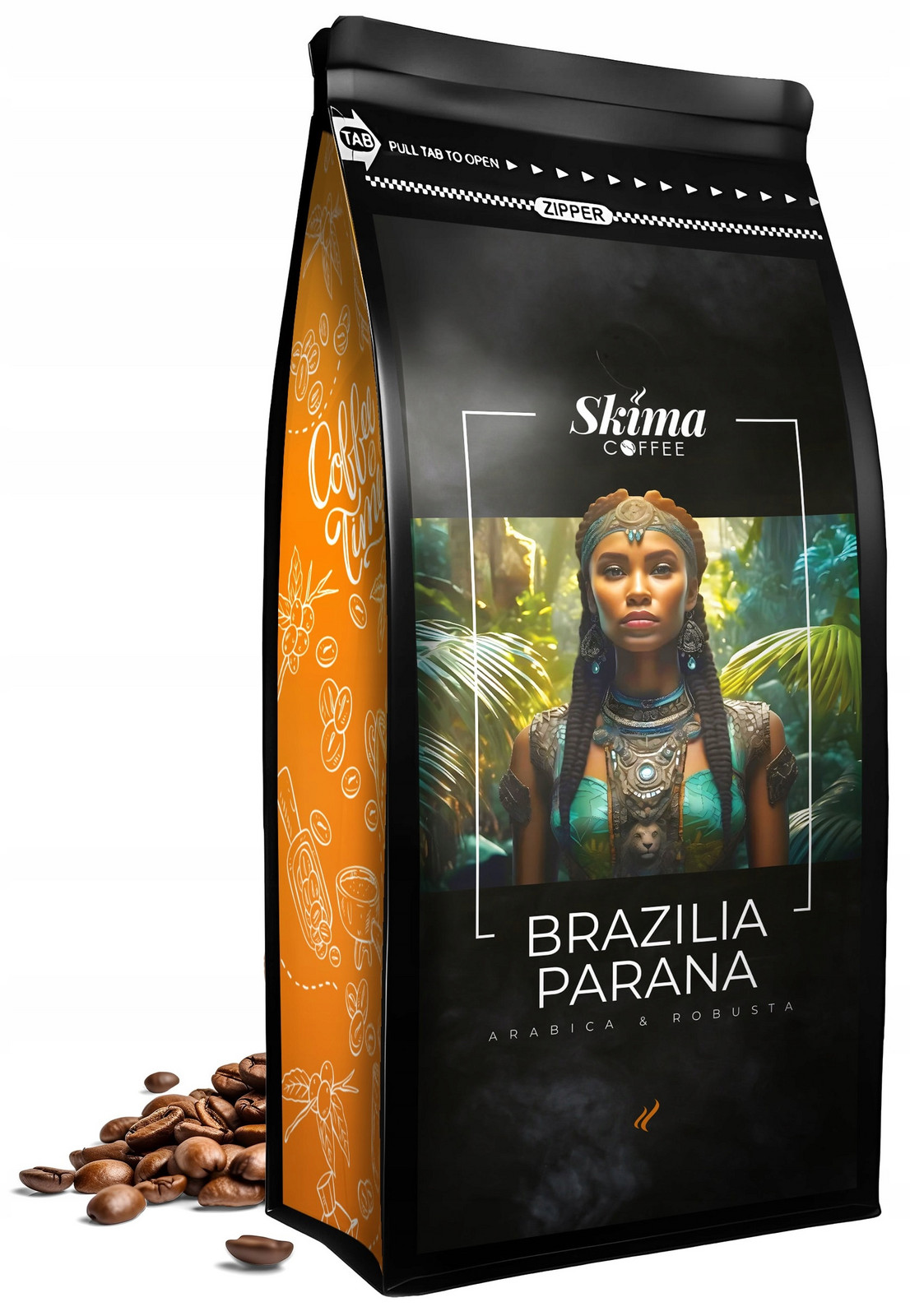 Káva zrnková 1 kg Brazílie Parana Blend Čerstvě pražená do kávovaru Dárek