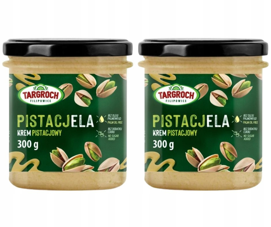 2x Pistáciový krém bez cukru pistáciová pasta 45% Targroch 600g (2x300 g)