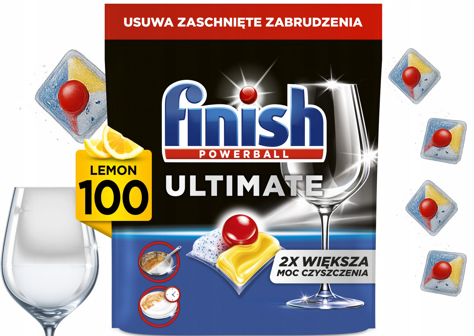Kapsle do myčky na nádobí Finish Ultimate All In 1 Lemon 100 ks