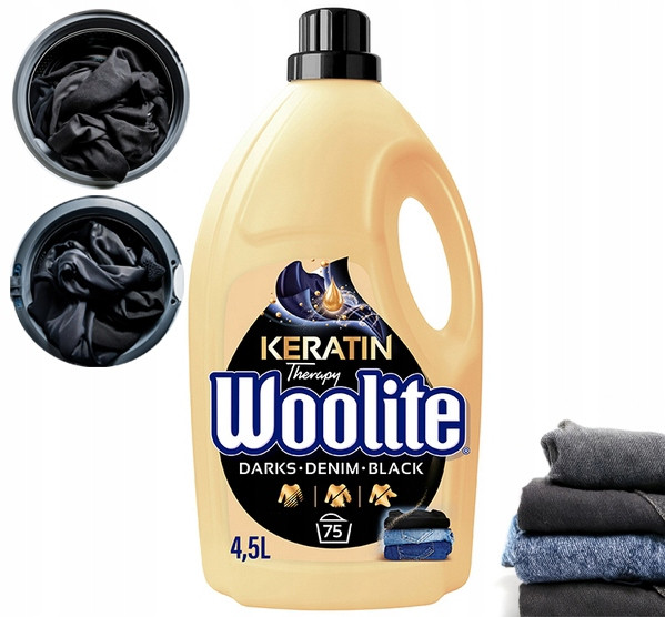 Tekutý prací prostředek Woolite Dark Keratin 4,5l/75 Praní