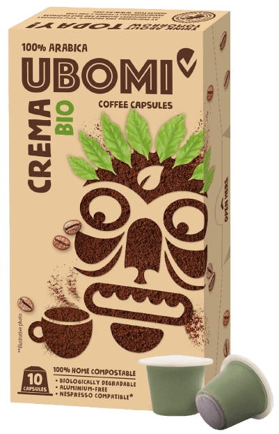 UBOMI BIO Caffe Crema 100% Arabica RFA kávové kapsle 10 ks