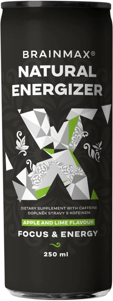 BRAINMAX Energetický drink Jablko, limetka 250 ml