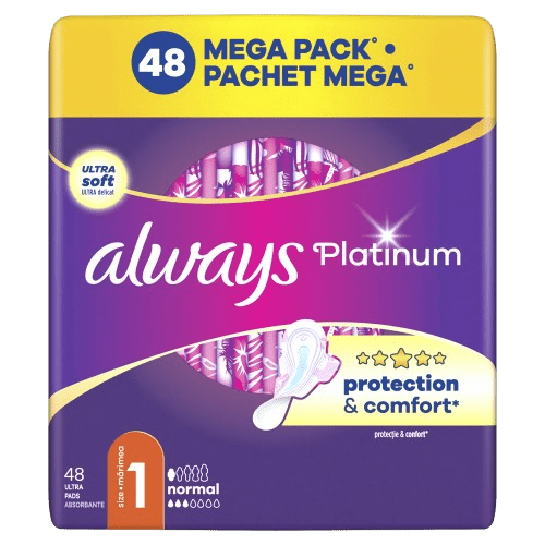 ALWAYS Platinum Normal (velikost 1) Vložky s křidélky 48 ks