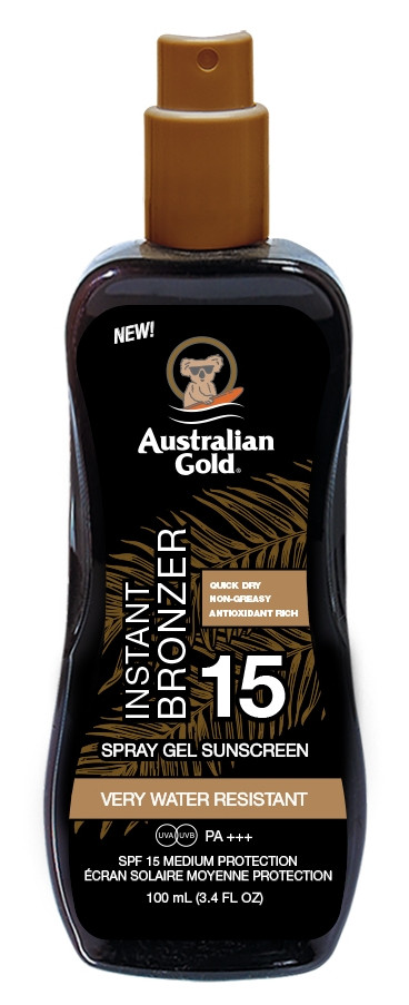 AUSTRALIAN GOLD SPF 15 Spray Gel + Bronzer 100 ml
