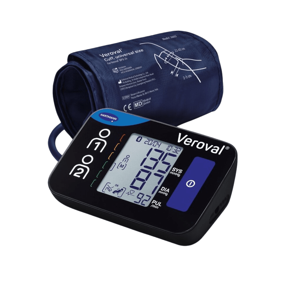 VEROVAL compact + connect digitální tlakoměr pažní s adaptérem