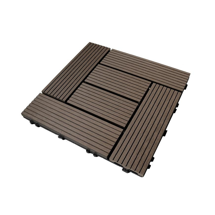 Terasová dlaždice WPC hnědé 300X300