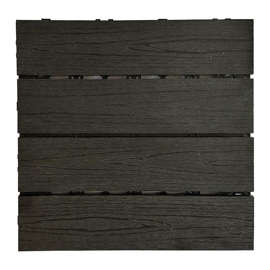 Terasová dlaždice tmavě antracit dřevo 300X300