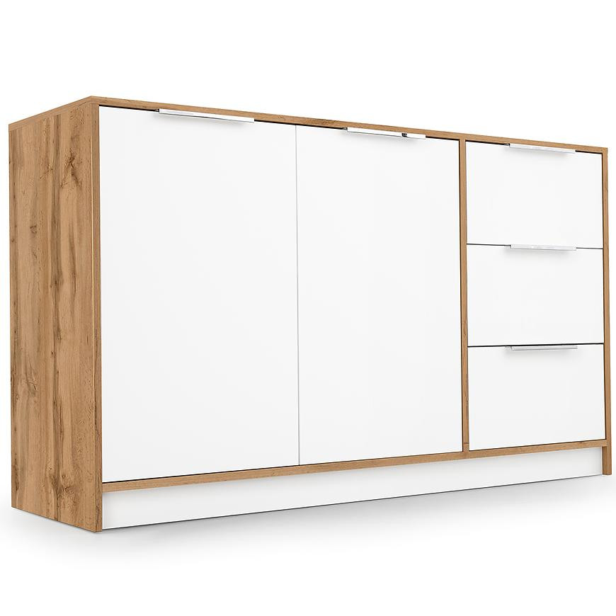 Komoda Duarte 2d3s bílá/dub wotan