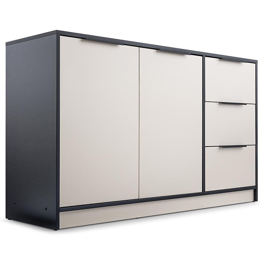 Komoda Duarte 2d3s kašmír/černá