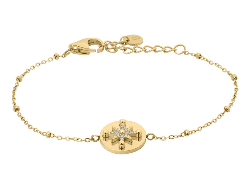 Pierre Lannier Slušivý pozlacený náramek s krystaly Persea BJ21A1201