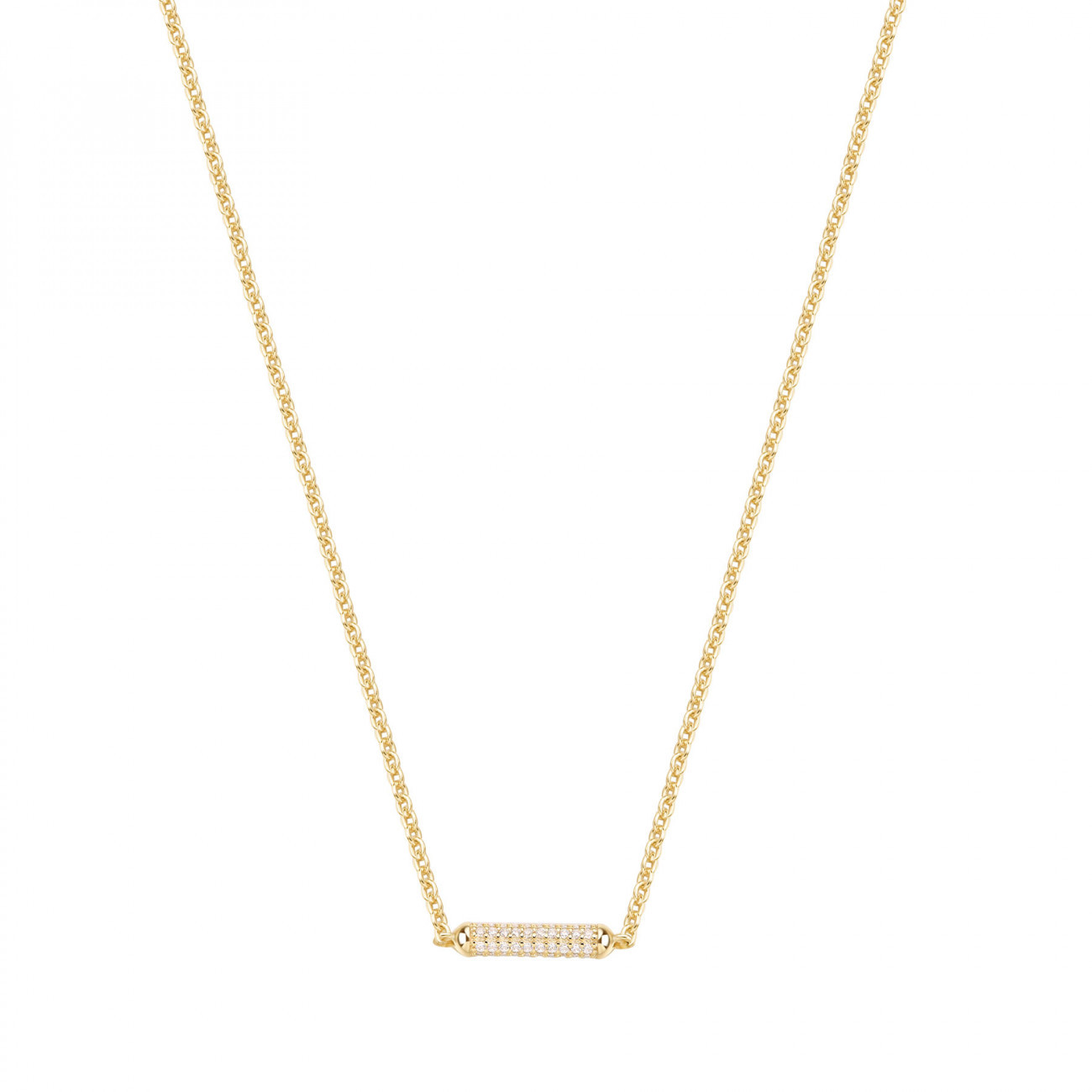 Rosato Pozlacený náhrdelník s kubickými zirkony Bianca RZBI57