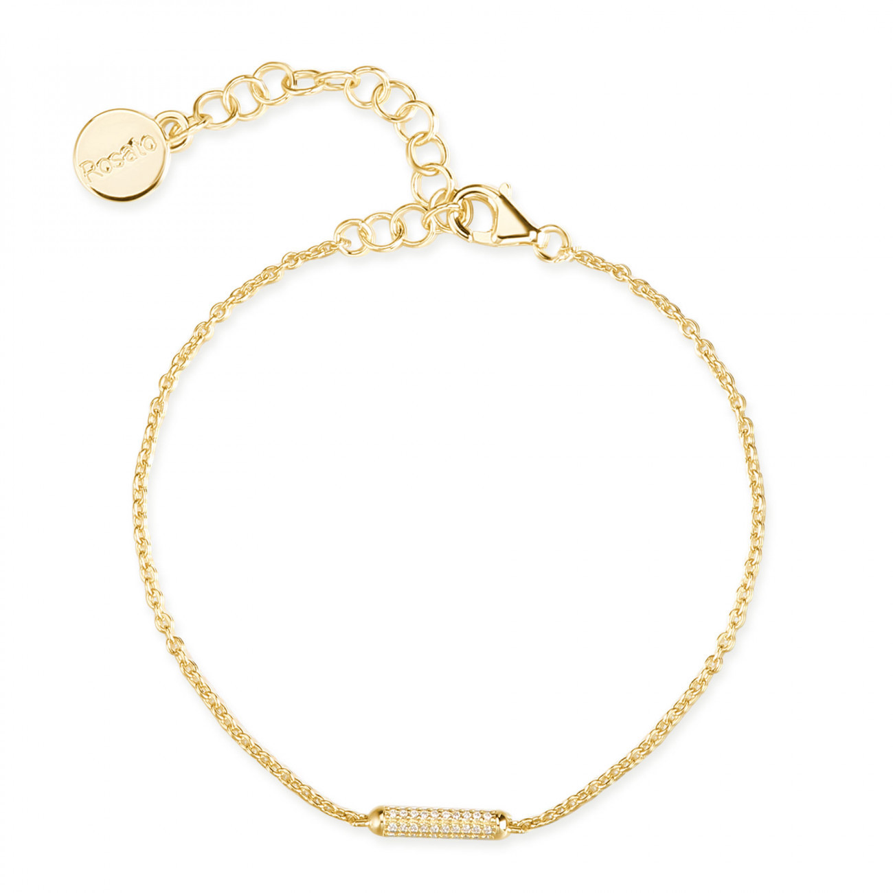 Rosato Pozlacený minimalistický náramek se zirkony Bianca RZBI65