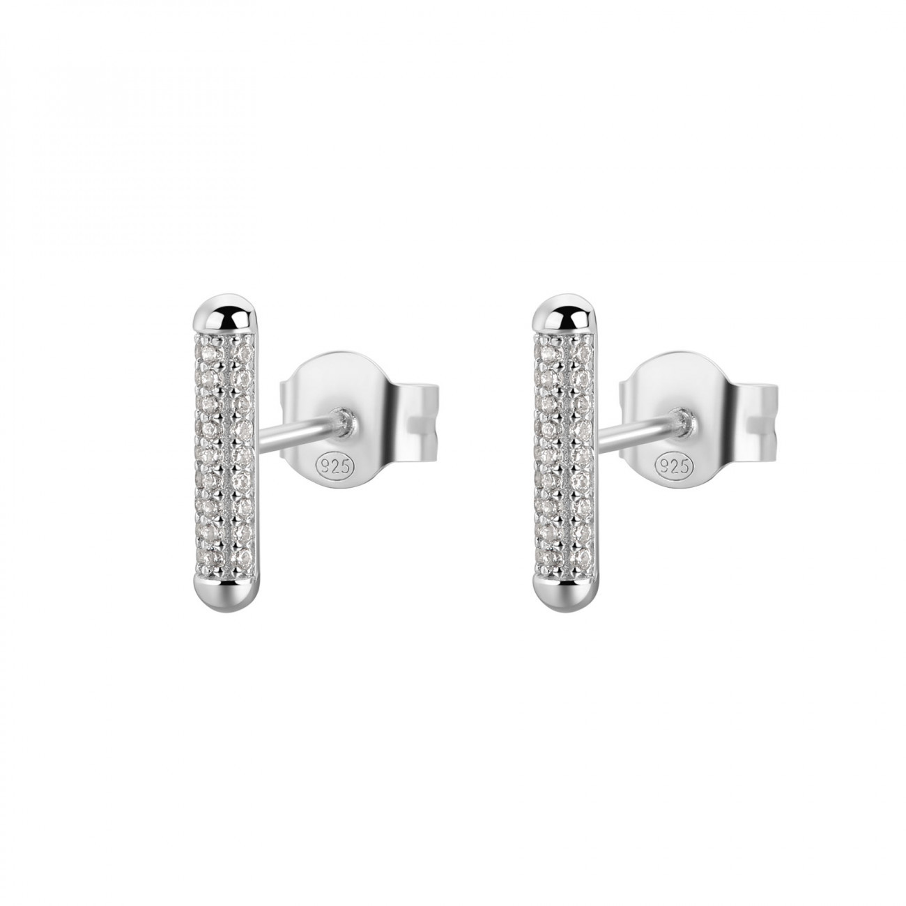 Rosato Stříbrné náušnice se zirkony Tyčinky Bianca RZBI70