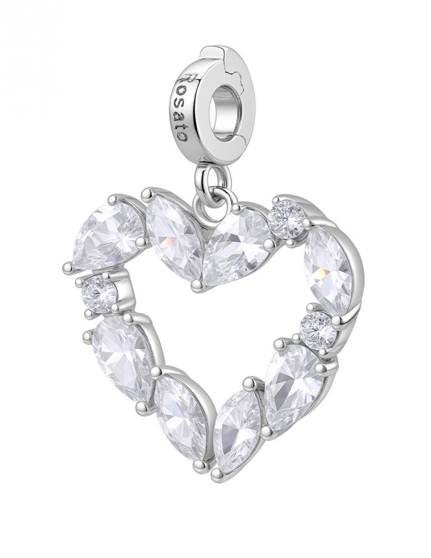 Rosato Stříbrný přívěsek Srdce s kubickými zirkony Storie RZ245R