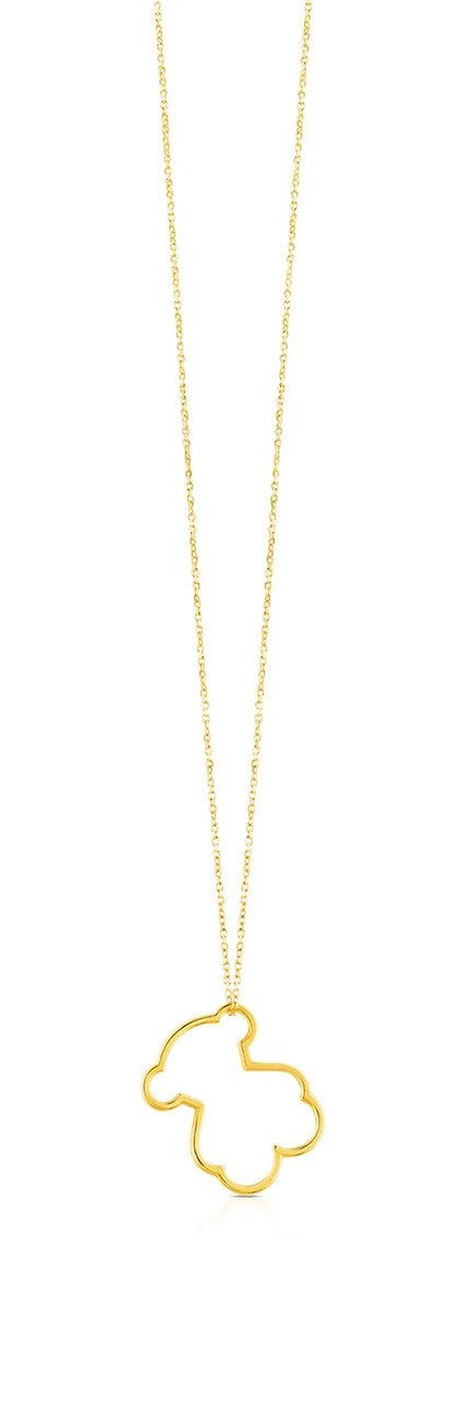 Tous Ikonický dámský náhrdelník ze žlutého zlata Silueta 1000135600