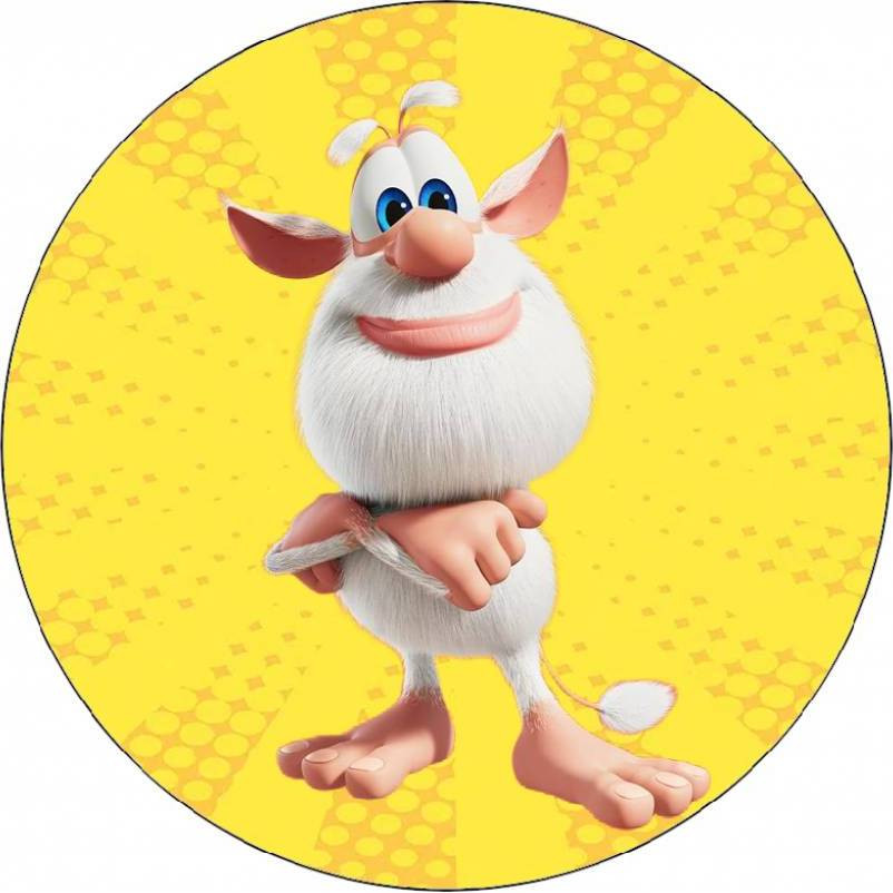 Jedlý papír Booba na žlutém pozadí 19,5 cm - Pictu Hap