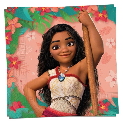 Papírové ubrousky Odvážná Vaiana 20 ks, 33 x 33 cm