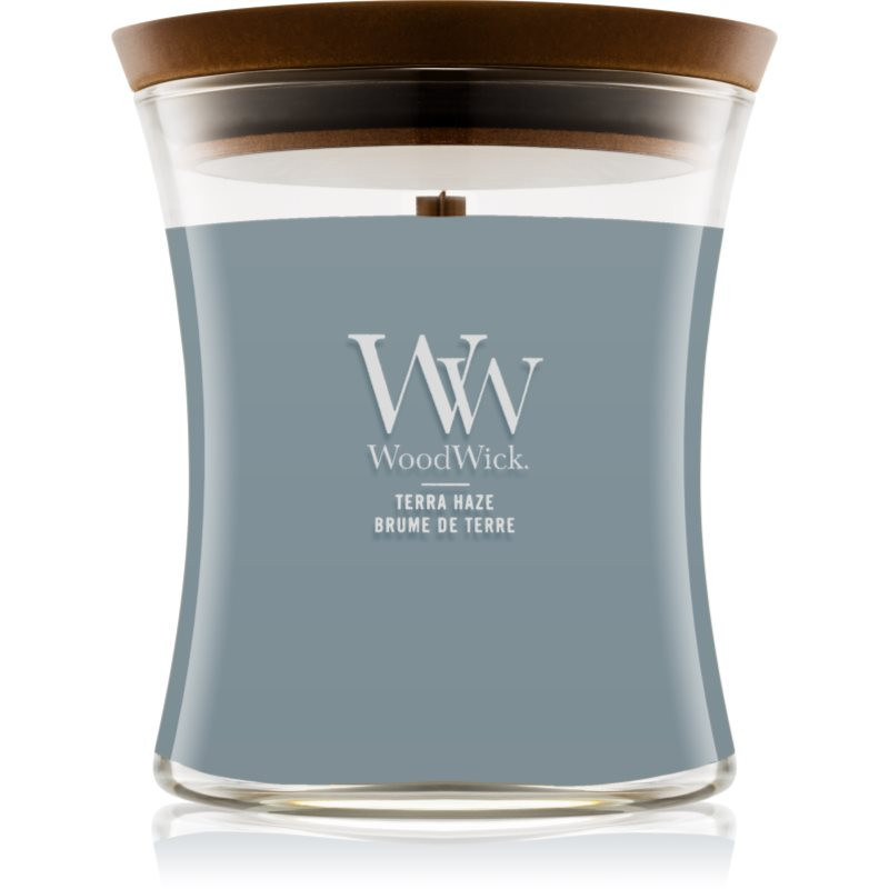 Woodwick Terra Haze vonná svíčka s dřevěným knotem 275 g