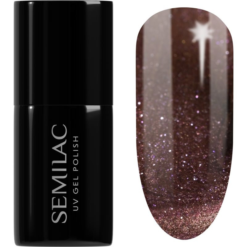 Semilac UV Hybrid Galaxy Flash gelový lak na nehty s použitím UV/LED lampy odstín 823 Meta Rose 7 ml