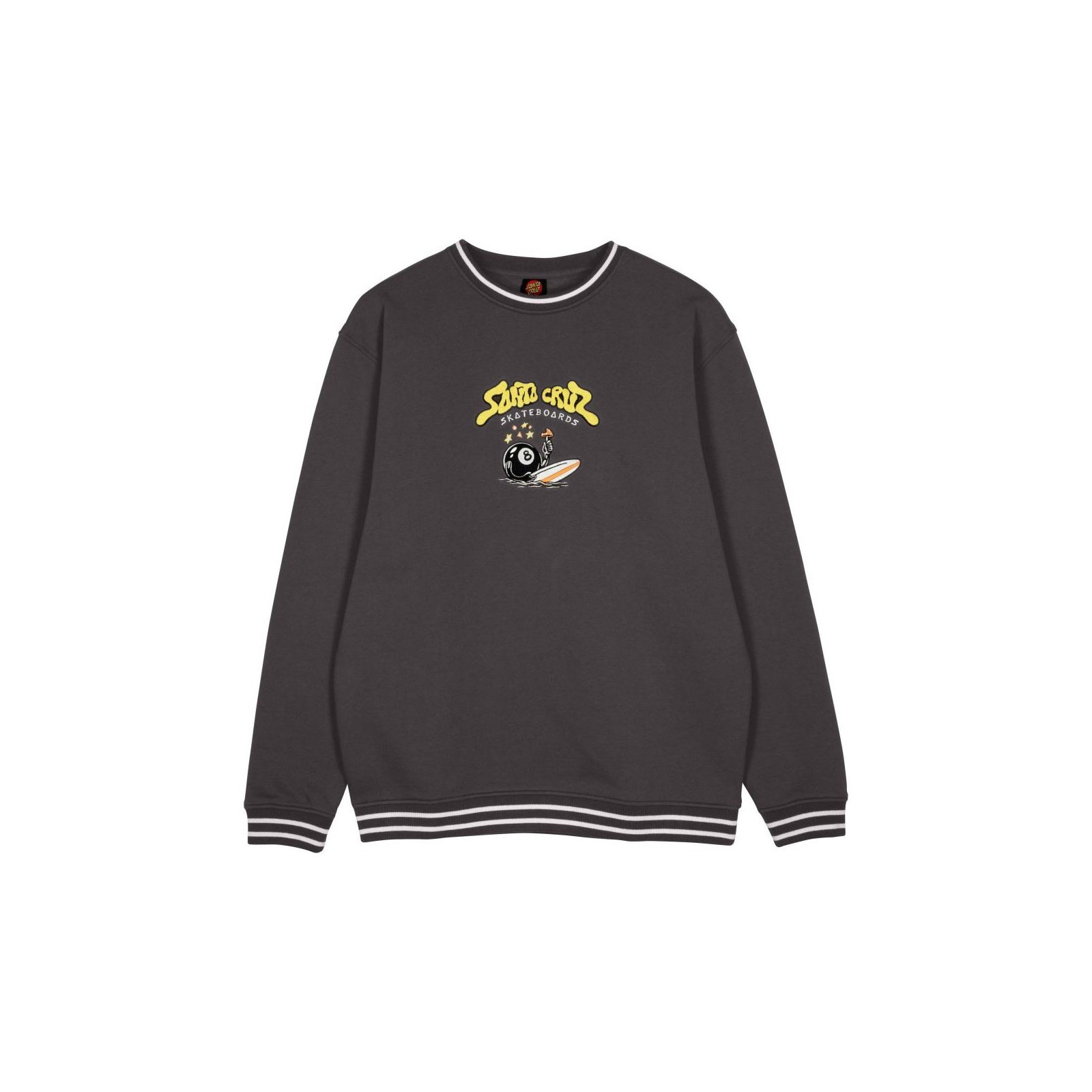 mikina SANTA CRUZ - Winkowski Surf Front Crew Washed Black (WASHED BLACK)