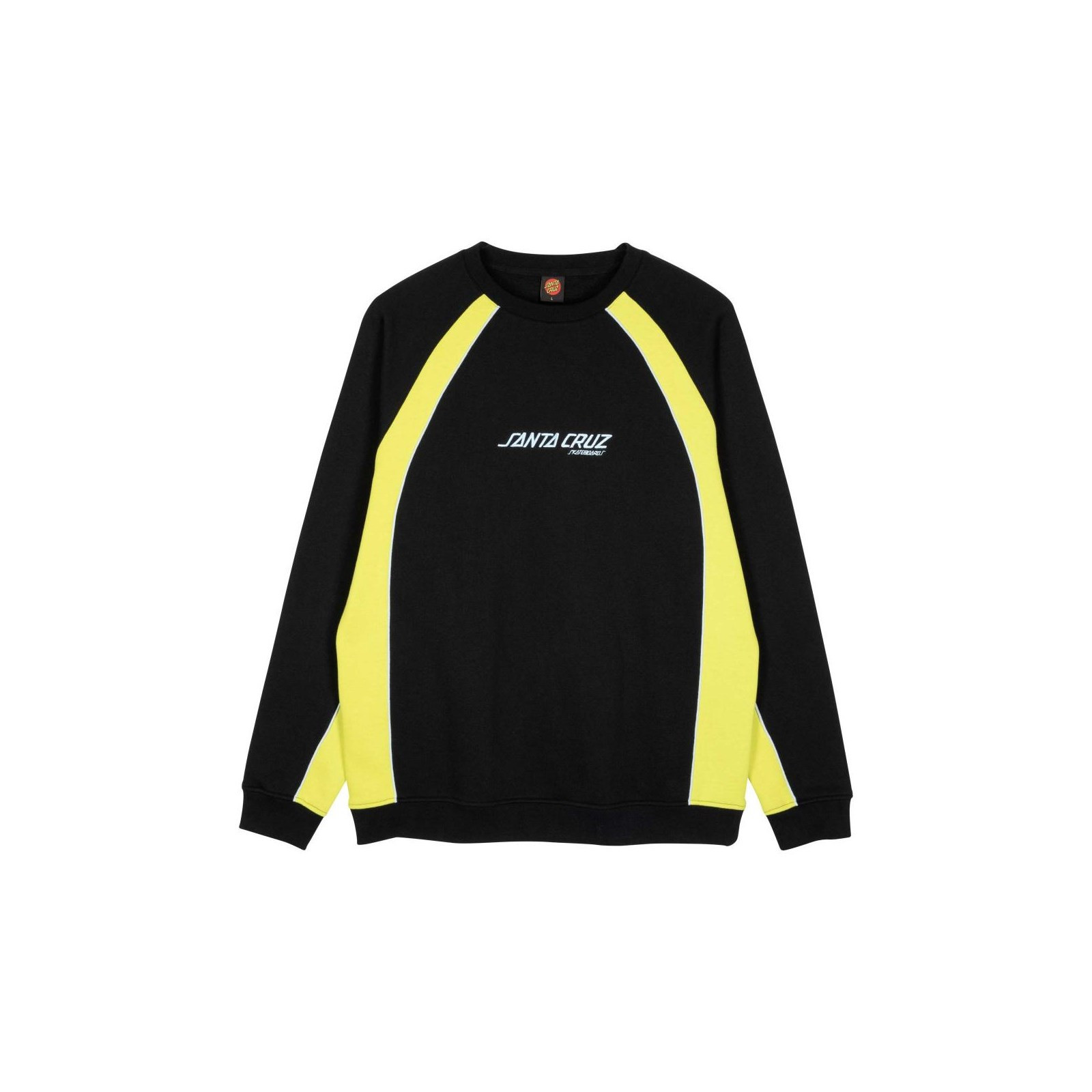 mikina SANTA CRUZ - Strip Front Racer Crew Apple Green/Black (APPLE GREEN BLACK)