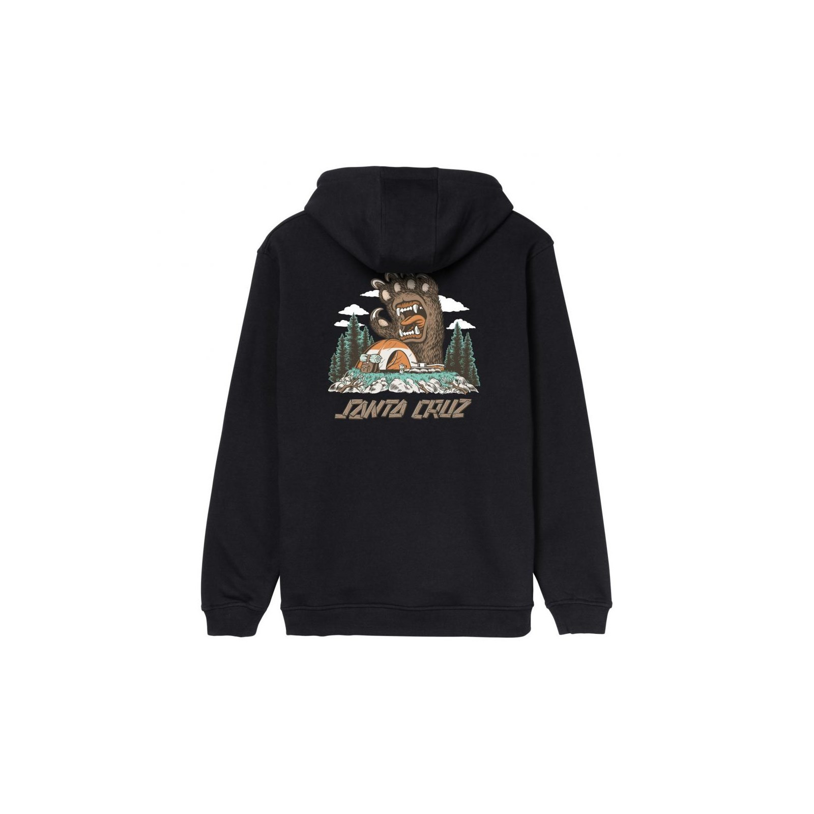 mikina SANTA CRUZ - Screaming Grizzly Hood Black (BLACK)