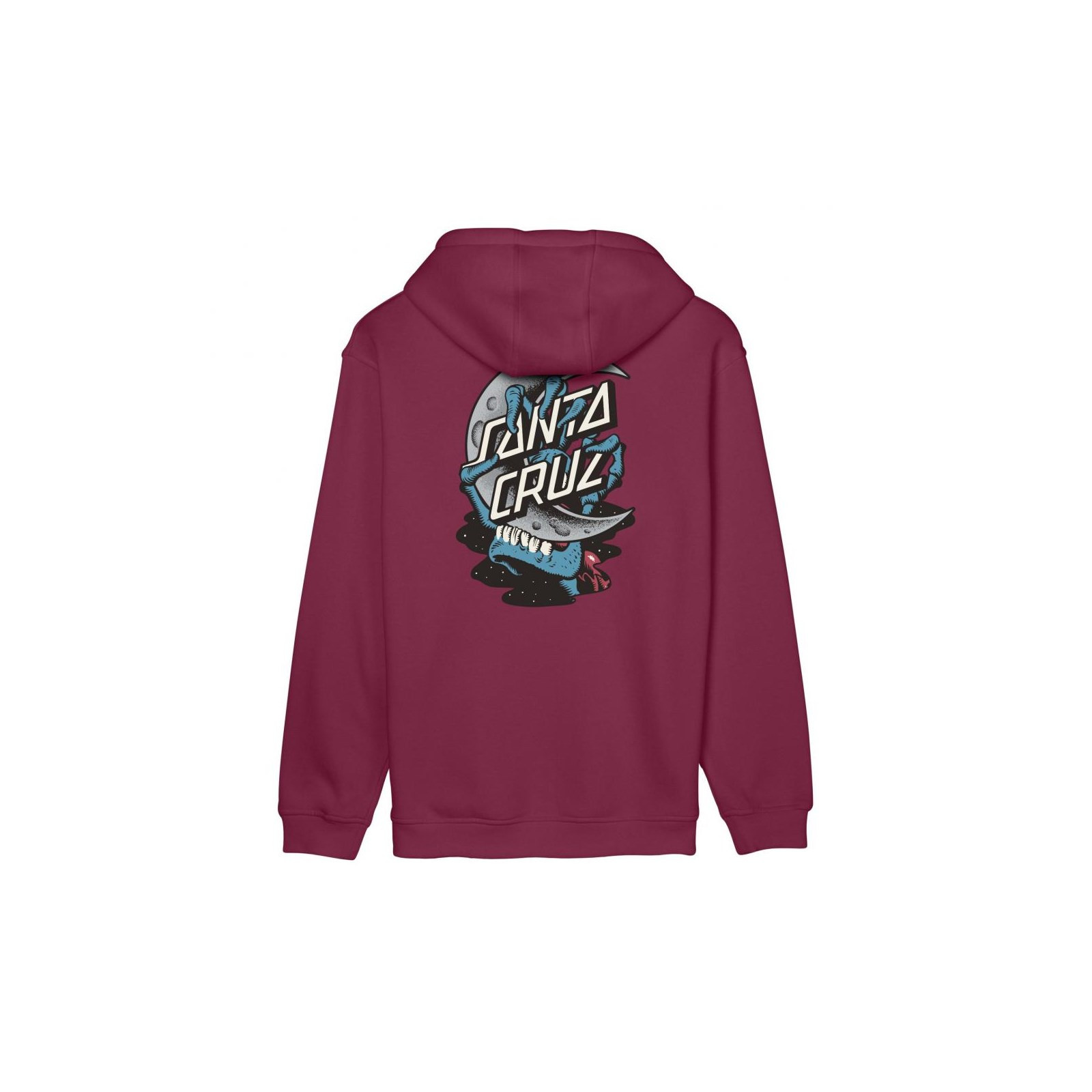 mikina SANTA CRUZ - Crescent Bone Hand Hood Burgundy (BURGUNDY)