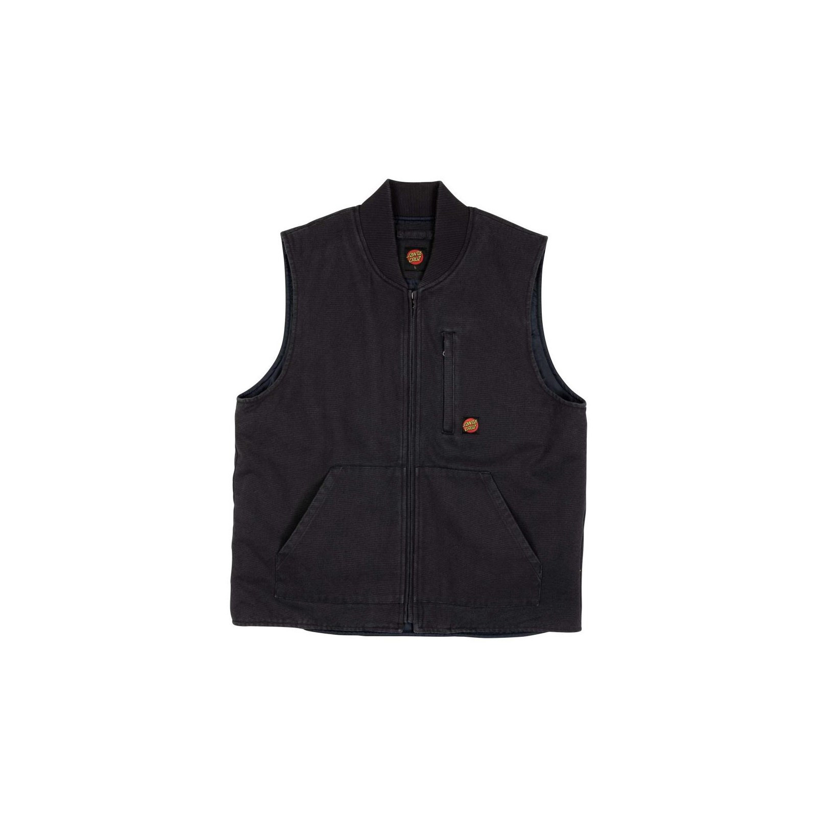 vesta SANTA CRUZ - Classic Label Vest Washed Black (WASHED BLACK)
