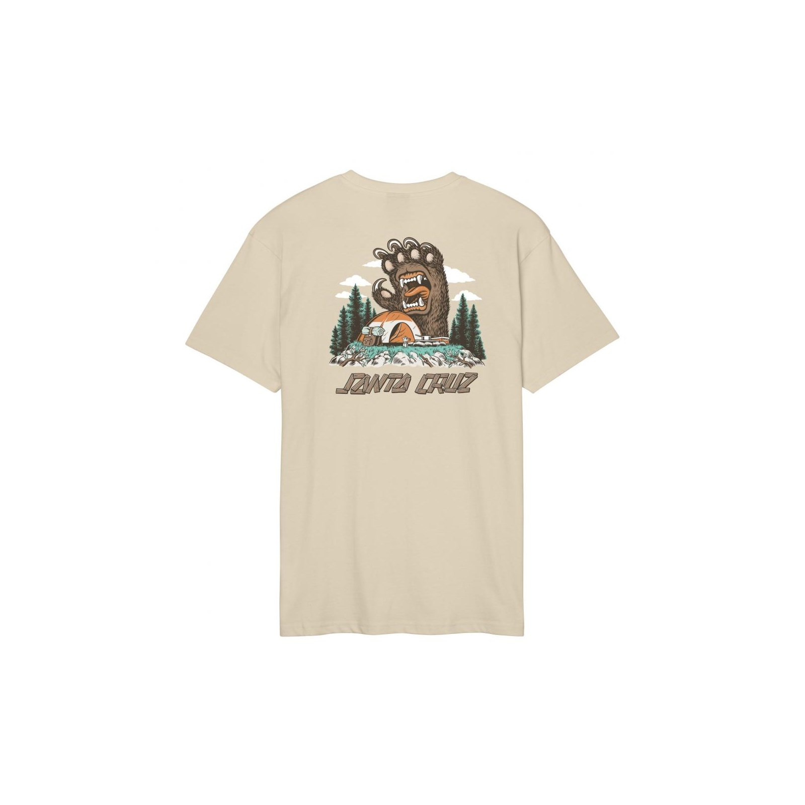 triko SANTA CRUZ - Screaming Grizzly T-Shirt Blond Wood (BLOND WOOD)
