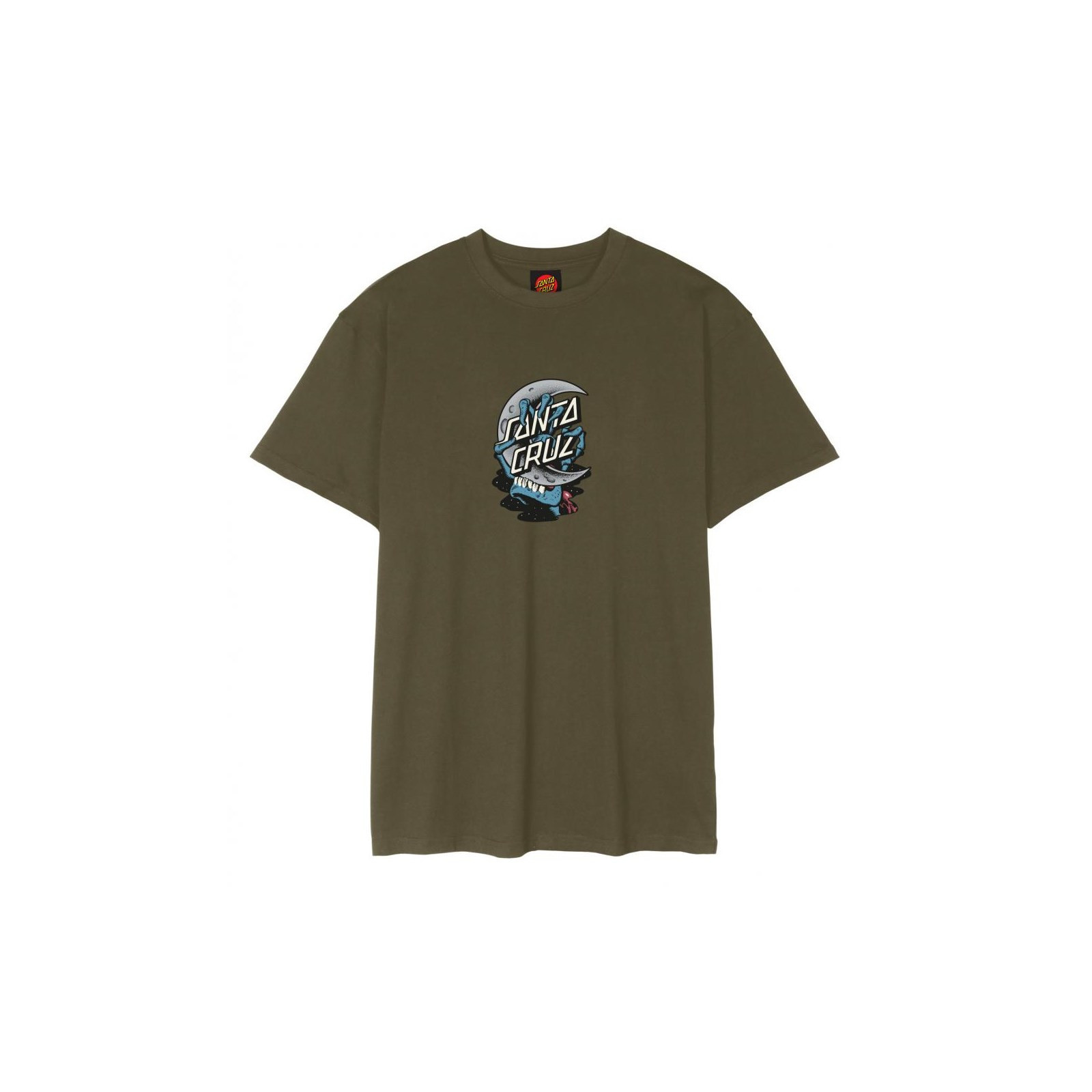 triko SANTA CRUZ - Crescent Bone Hand T-Shirt Uniform Green (UNIFORM GREEN)