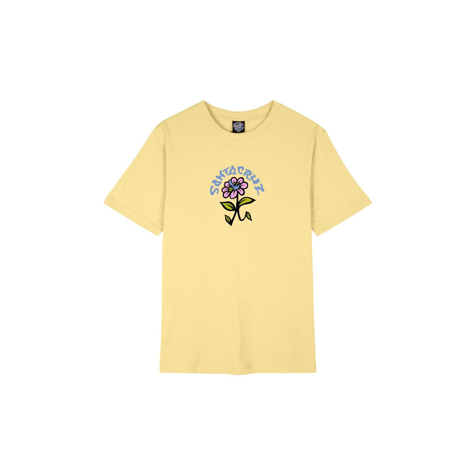 triko SANTA CRUZ - Delfino Flower Front T-Shirt Butter (BUTTER)