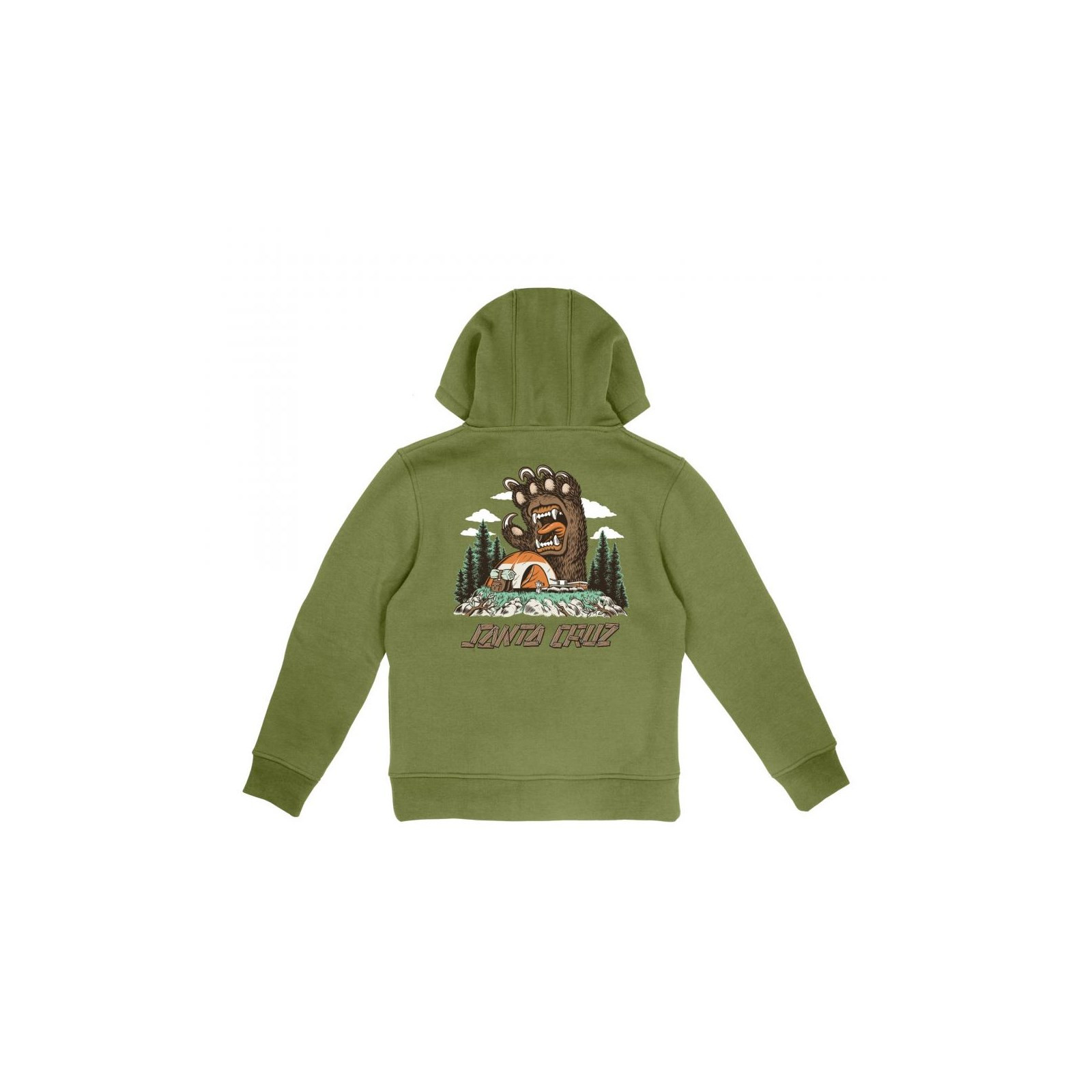 mikina SANTA CRUZ - Youth Screaming Grizzly Hood Iguana (IGUANA) velikost: 8-10