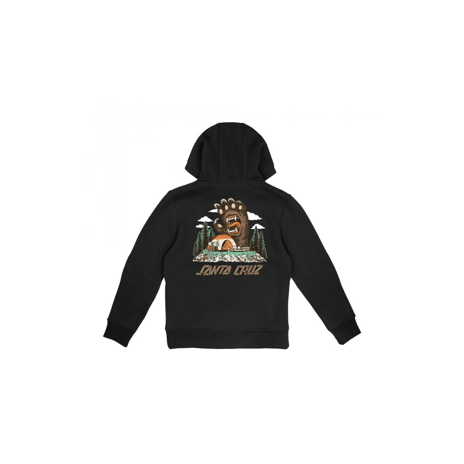 mikina SANTA CRUZ - Youth Screaming Grizzly Hood Black (BLACK)
