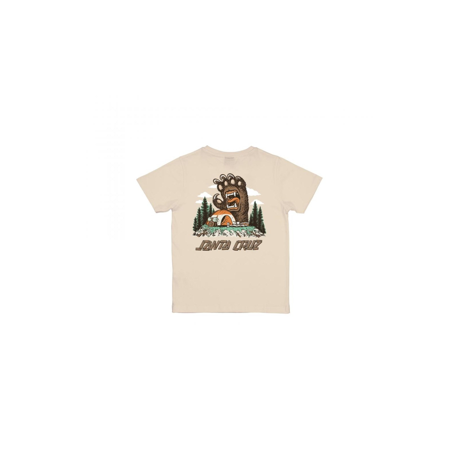 triko SANTA CRUZ - Youth Screaming Grizzly TShirt Chalk (CHALK) velikost: 12-14