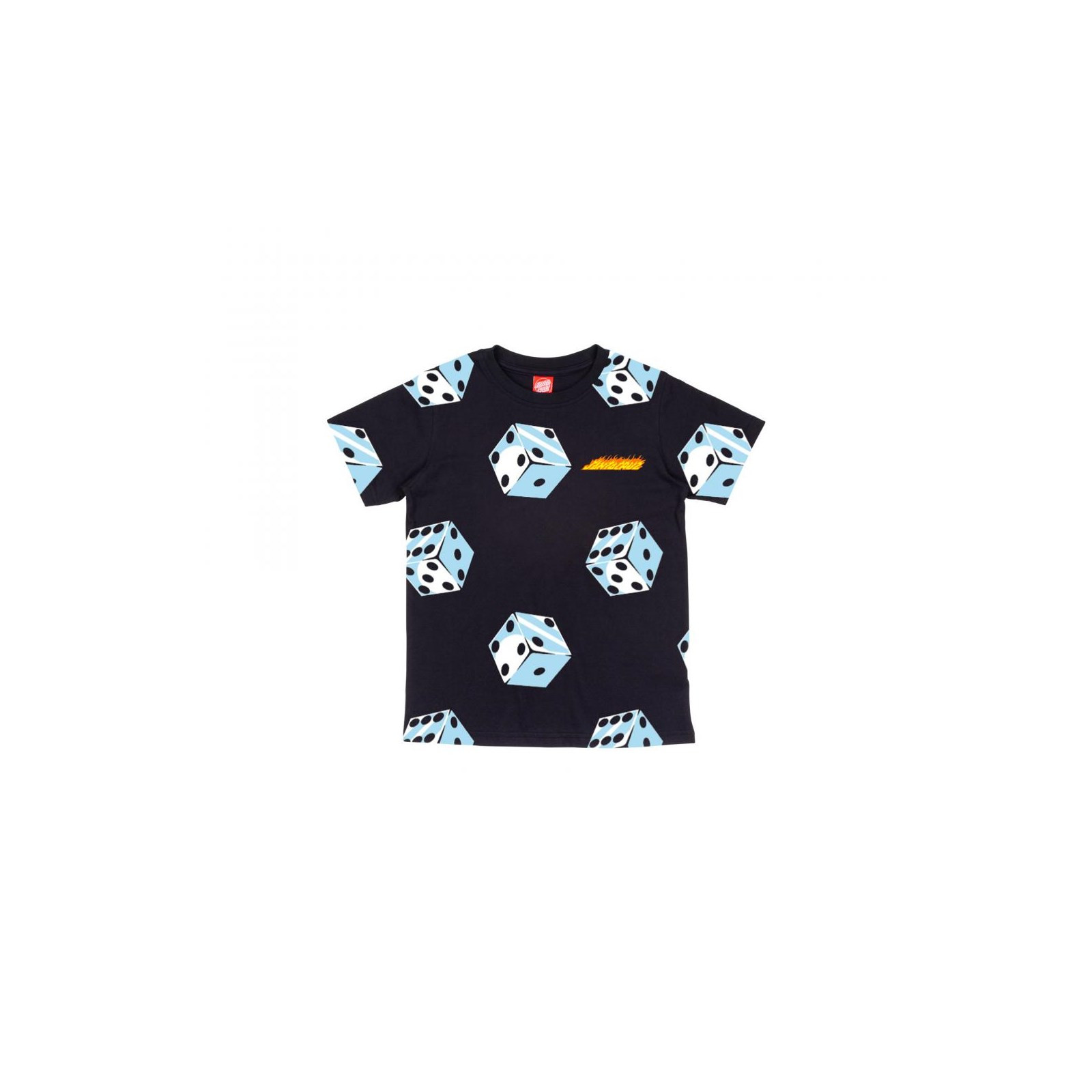 triko SANTA CRUZ - Youth Big Dice T-Shirt Black (BLACK) velikost: 6-8