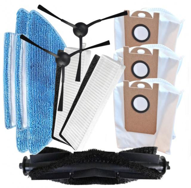 10ks Sada HEPA filtry, kartáče, mopy a sáčky pro TESLA AI300 Smart Robot