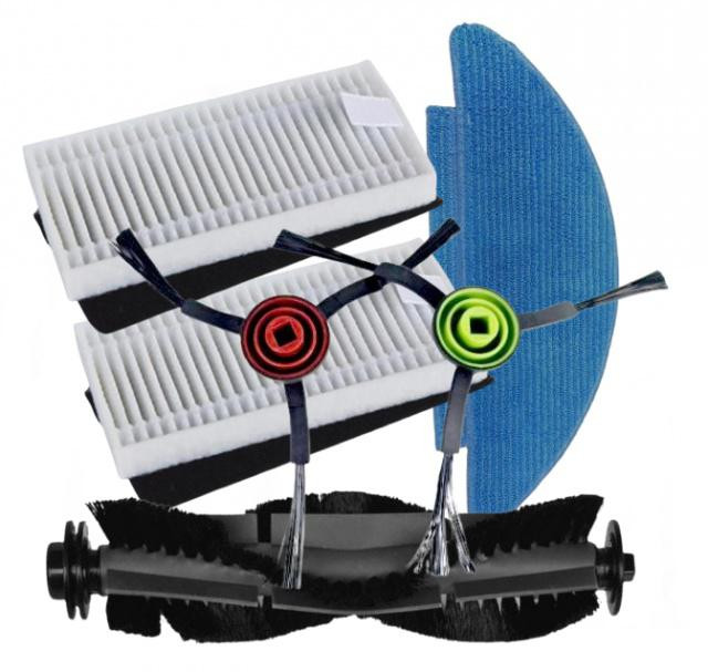 HEPA filtry, kartáče a mop pro CECOTEC Conga 7290/7490 Eternal Genesis X-Treme, sada 6ks