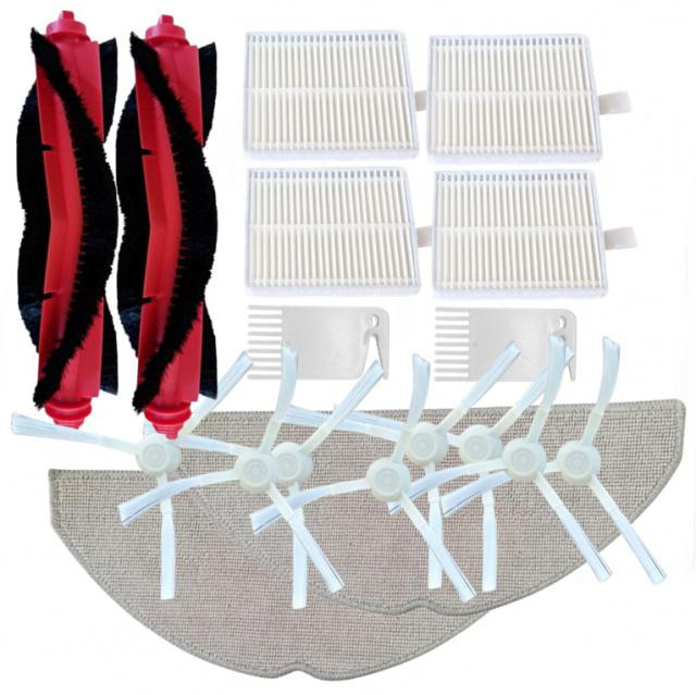 20ks Maxi sada kartáčů, HEPA filtrů a mopů pro XIAOMI Robot Vacuum E10, E10C, E12, S20...