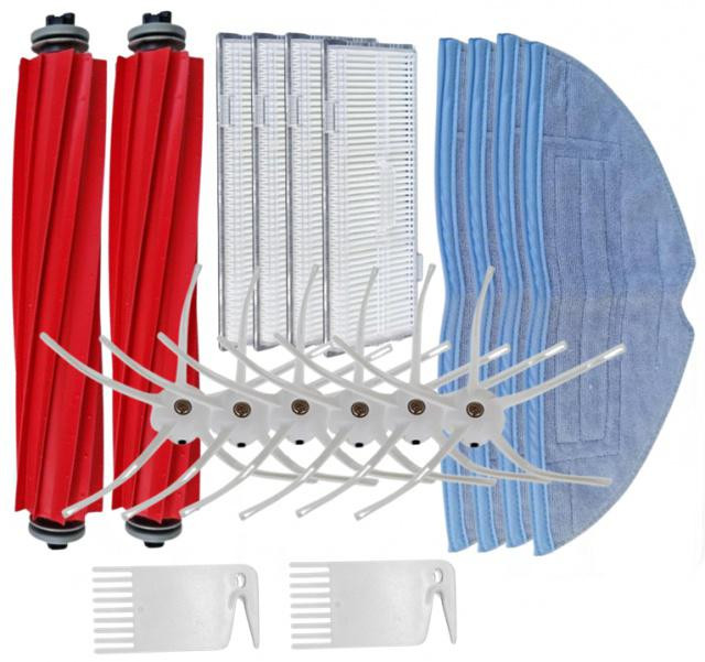 18ks Sada HEPA filtry, kartáče a mopy pro ROBOROCK S7, S7+, S7 Max, S7 MaxV Ultra Xiaomi