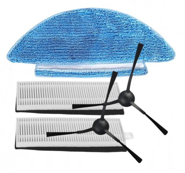 HEPA filtry, kartáčky a mop pro TESLA AI300 Smart Robot Vacum, sada 5ks