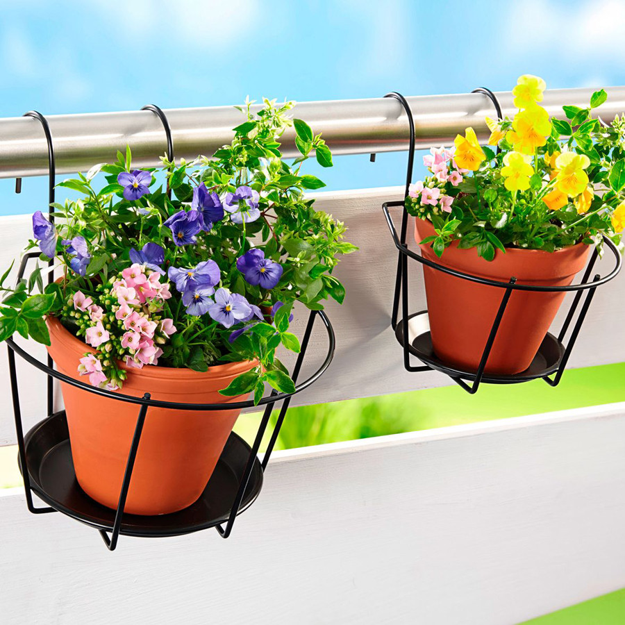 Die moderne Hausfrau Kovový závěsný koš na květináč, Ø 17 cm