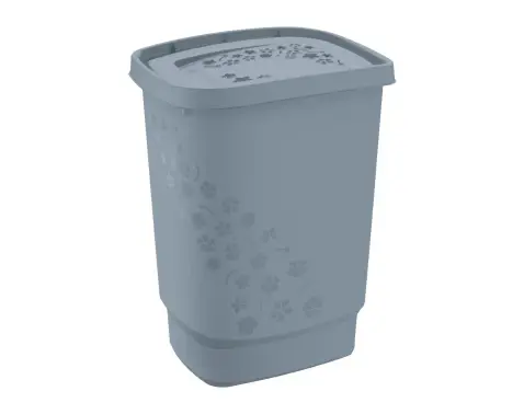 Koš na prádlo Flowers 55 l, šedý