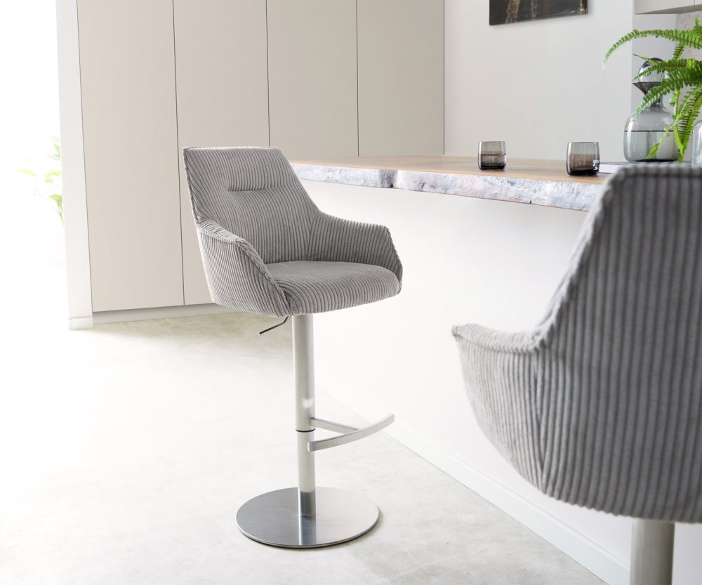 Barová židle Alja-Flex otočná podnož výškově nastavitelná nerezová