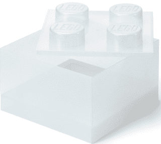 LEGO úložný box 4 s víkem - třpitivá průhledná
