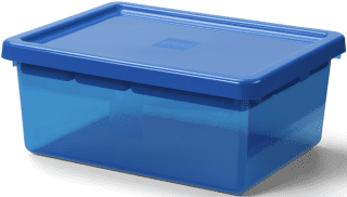 LEGO úložný box s organizérem - modrá