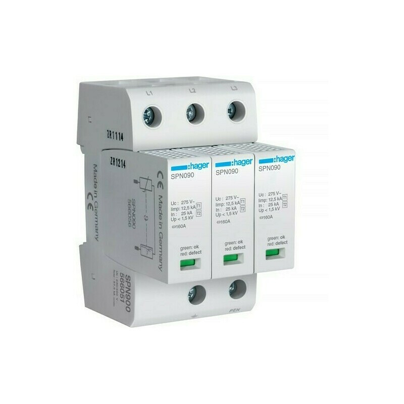 Svodič přepětí T1+T2 Hager SPN900