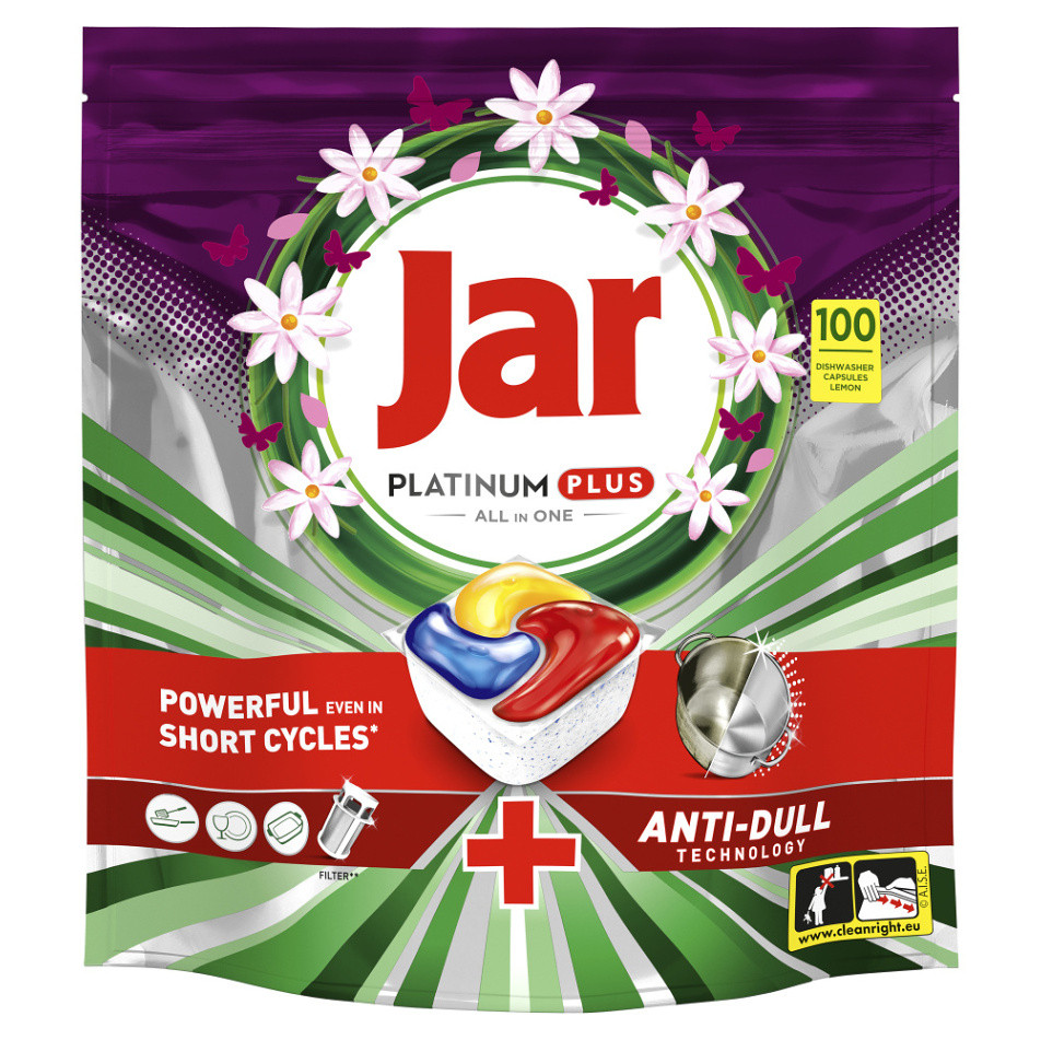 JAR Tablety do myčky Platinum Plus Yellow 100 kusů