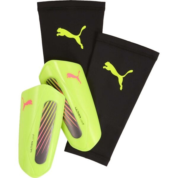 Puma ULTRA LIGHT SLEEVE Fotbalové chrániče, žlutá, velikost