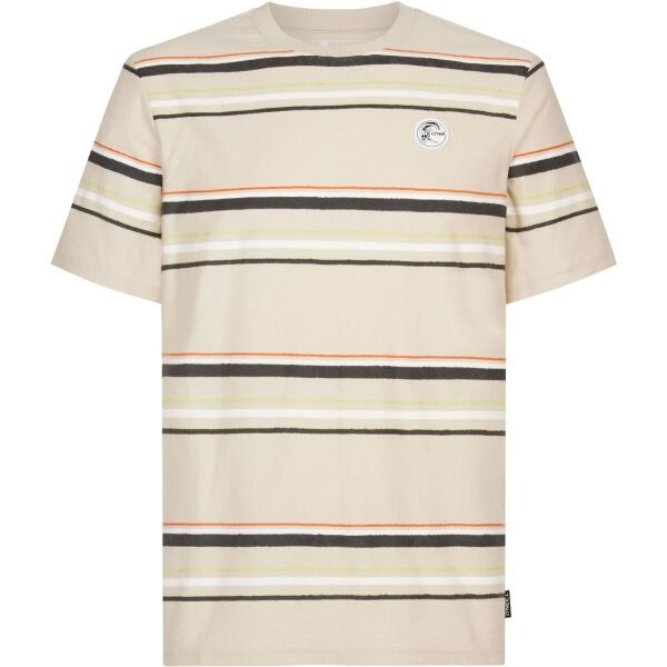 O'Neill O'RIGINALS STRIPE Pánské tričko, béžová, velikost